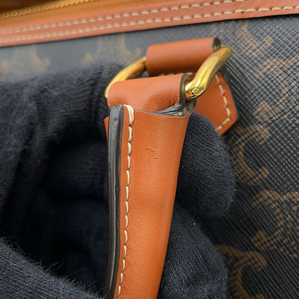 Celine Triomphe Boston Handbag Brown Bag - Picture 11 of 12